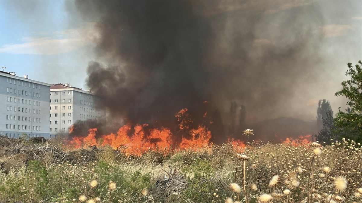 Çanakkale'de otluk yangını kontrol altına alındı