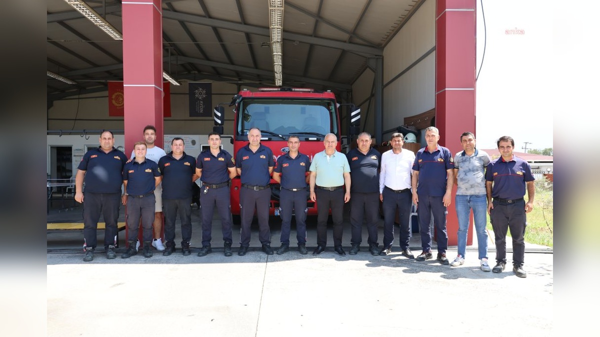 Çine Belediye Başkanı Kıvrak, itfaiye personelini ziyaret etti: Orman yangınlarına karşı dikkatli olalım
