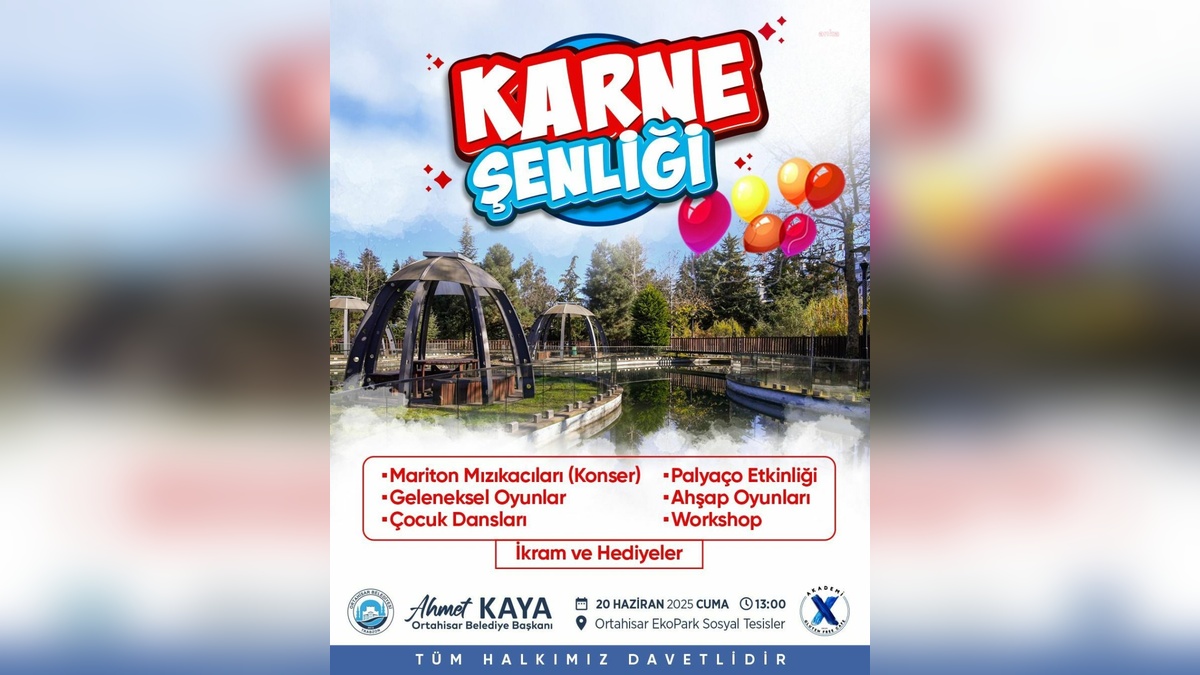 Ortahisar Belediyesi'nden Karne Şenliği: Öğrenciler Ekopark'ta eğlenecek