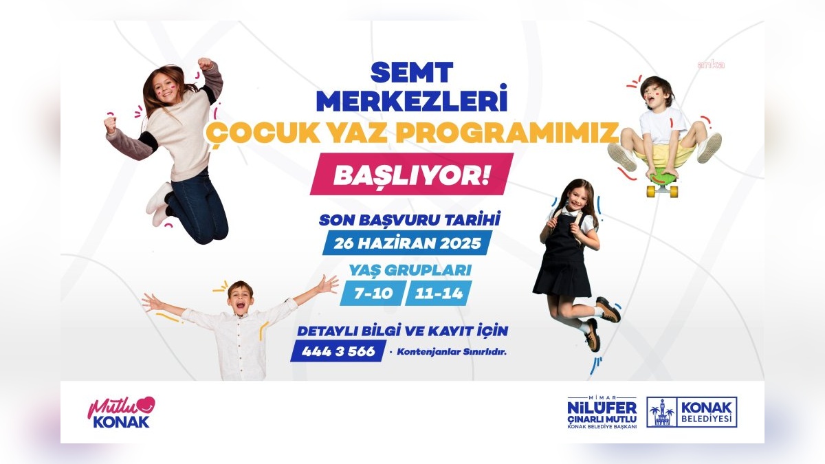 Konak Belediyesi Çocuk Yaz Programı başvuruları devam ediyor