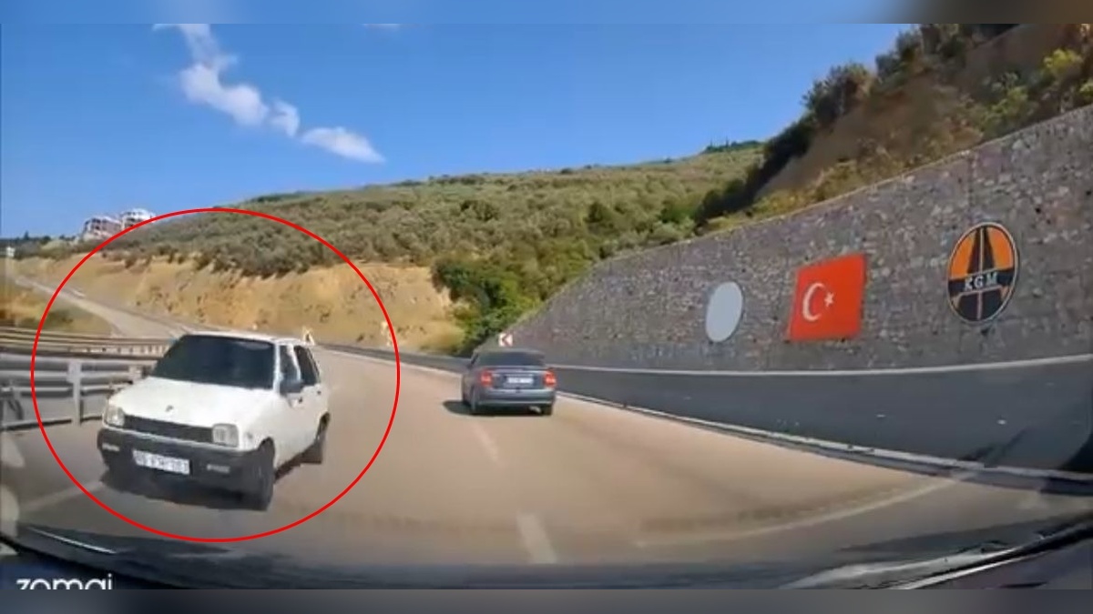 Bursa'da otobanda ters yönde araç: Son anda önlenen kaza