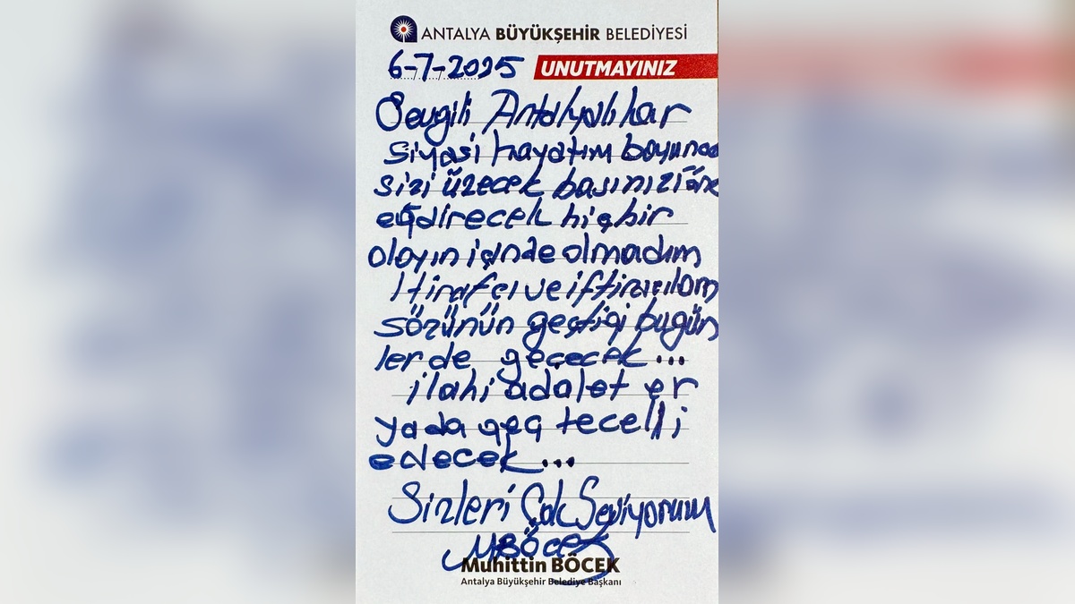 Böcek'ten Antalyalılara mesaj: 'İtirafçı ve iftiracıların sözü geçecek'