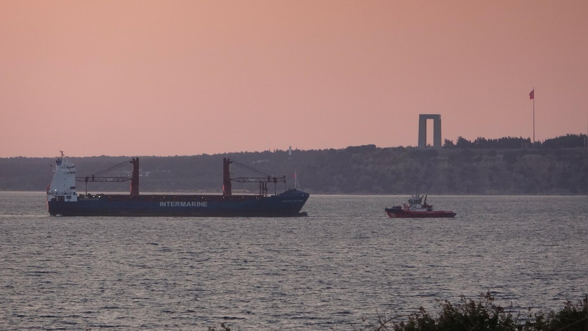 Çanakkale Boğazı'nda yük gemisi yangını: Gemi personeli yangını söndürdü