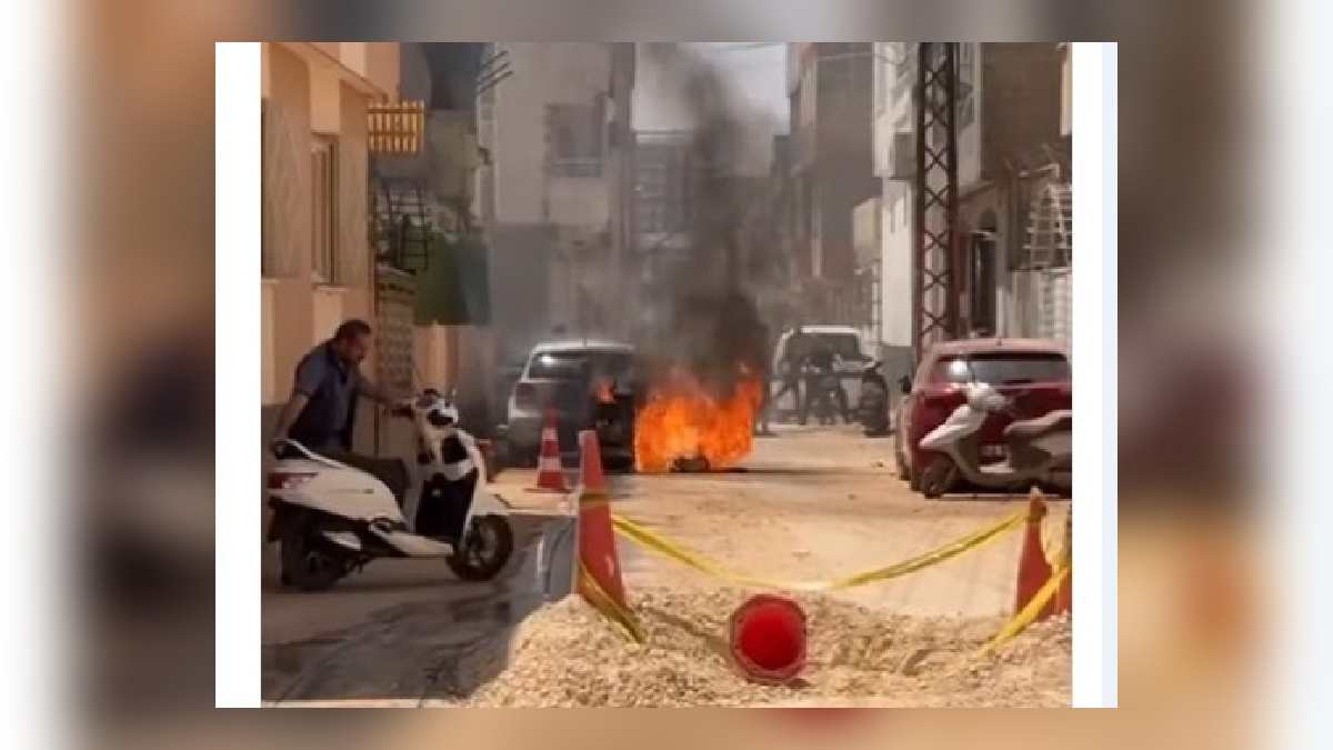 Kilis'te asfalt kesme makinesi patlaması: 1 yaralı, 1 araç kullanılamaz hale geldi
