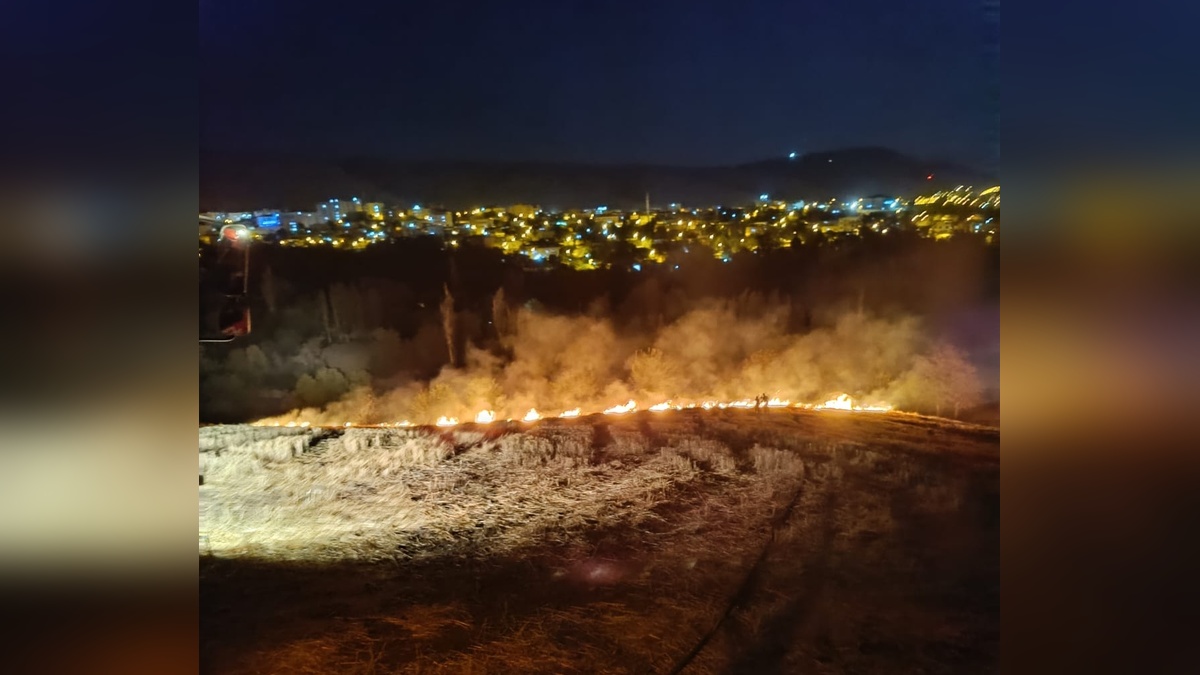 Silvan'da örtü yangını