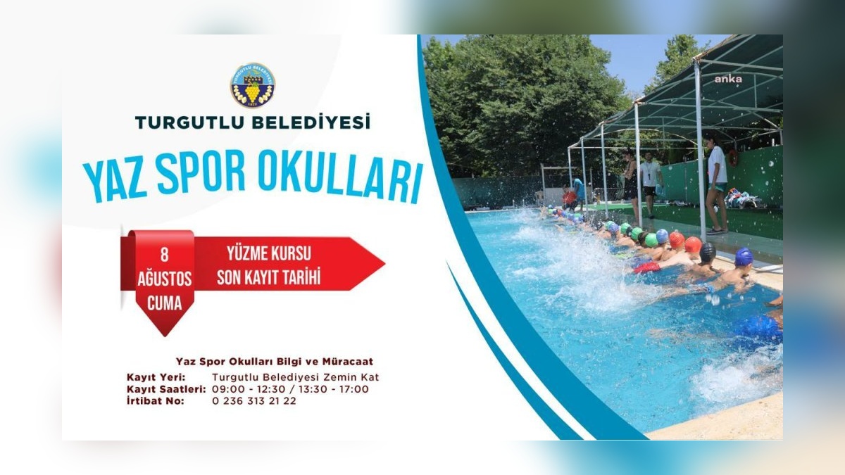 Turgutlu Belediyesi yüzme kursu kayıtları devam ediyor