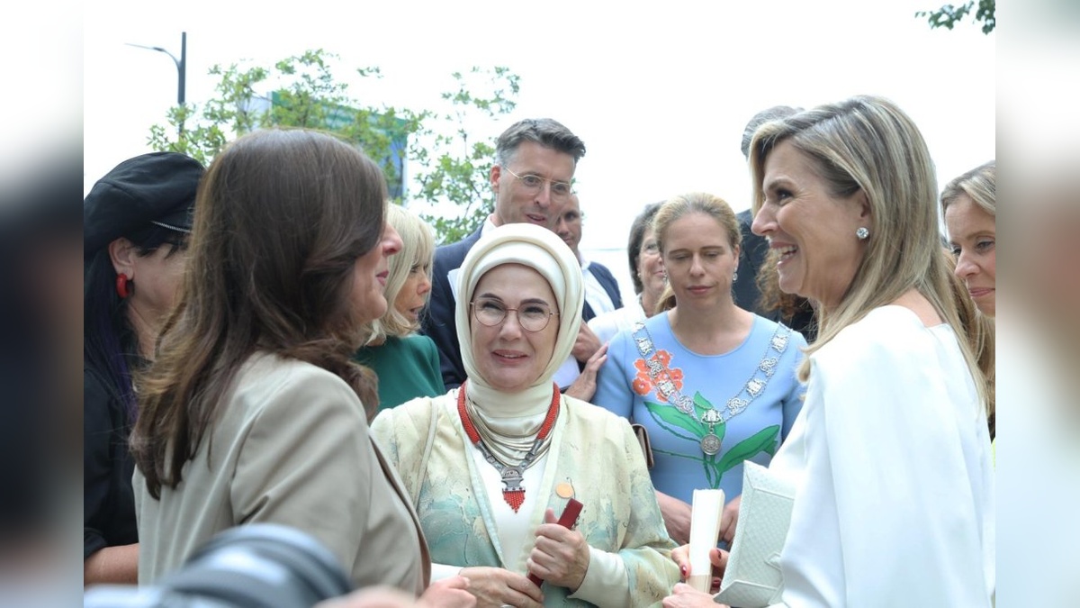 Emine Erdoğan, Hollanda Kraliçesi Cerruti ile lider eşleriyle buluştu