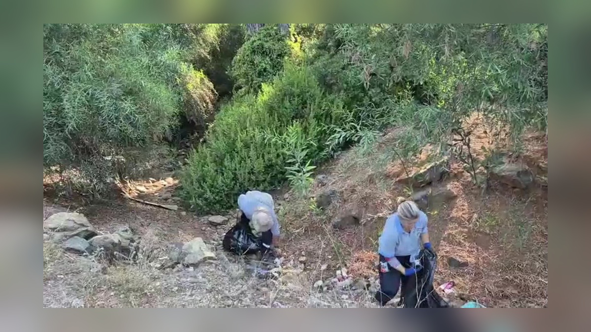 Marmaris'te karayolu temizliği: 150 torba atık toplandı