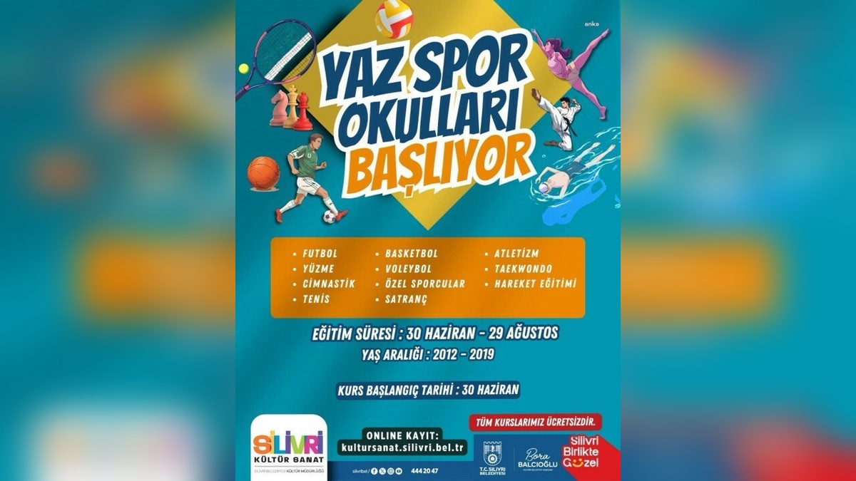 Silivri Belediyesi Yaz Spor Okulları: 30 Haziran'da Başlıyor